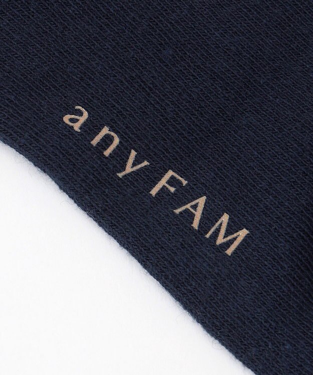 ANY KIDS リボン刺繍ハイソックス ネイビー