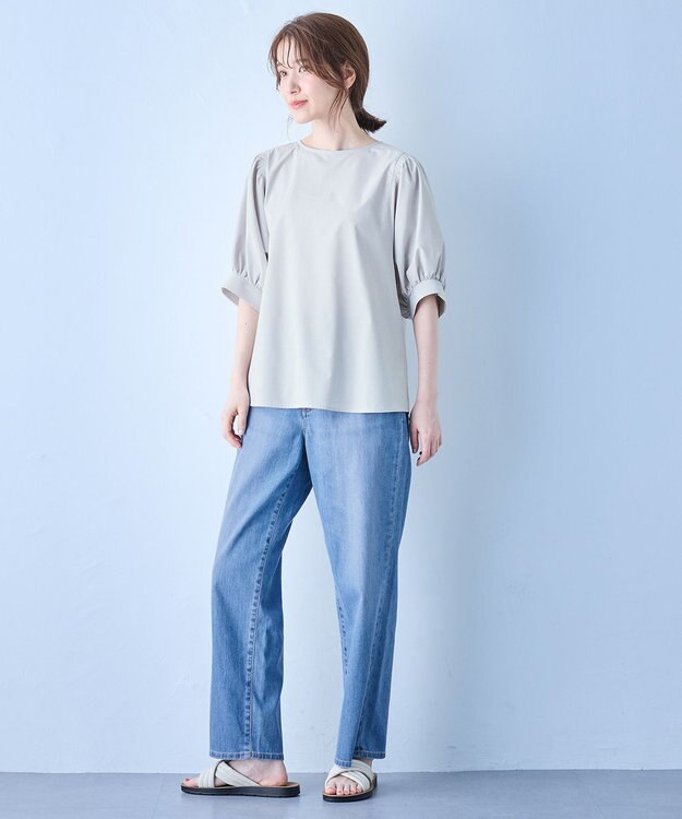 ANY 【洗濯機可能/ストレッチ】カーブラインジーンズ フェードインディゴ