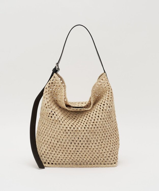 russet 《かごバッグ》インドラフィアワンショルダーバッグ(TI-369) Natural