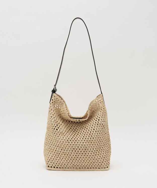 russet 《かごバッグ》インドラフィアワンショルダーバッグ(TI-369) Natural