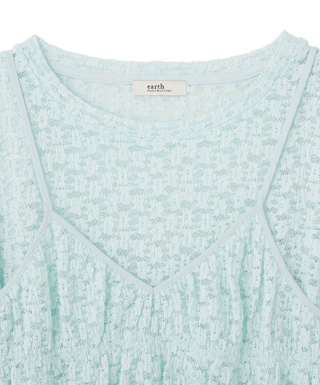 earth music&ecology SET2点カットレースプルオーバー＋ビスチェ Peppermint