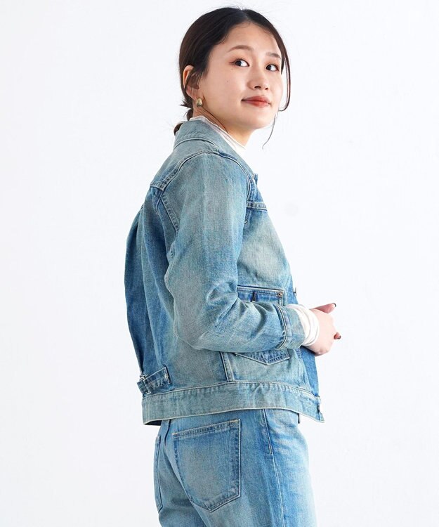 caqu modern jacket type 2nd. デニムジャケット USED WASH 3years