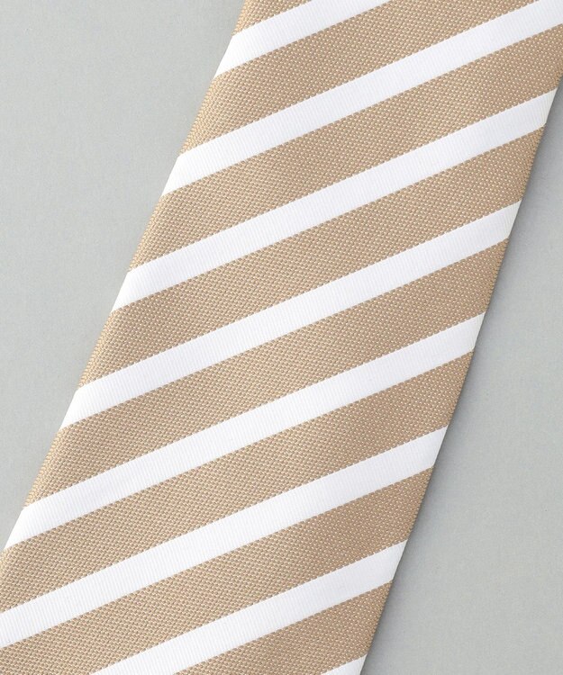 GOTAIRIKU GOTAIRIKU別注【日本製】シルク ネクタイ_ストライプ柄 ベージュ系1