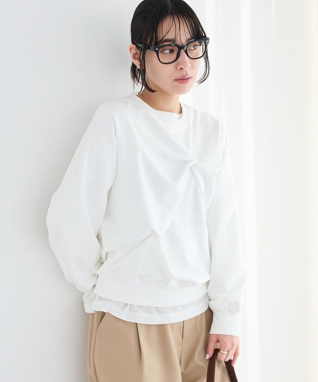 CRAFT STANDARD BOUTIQUE ミニ裏毛ツイストプルオーバー Off White