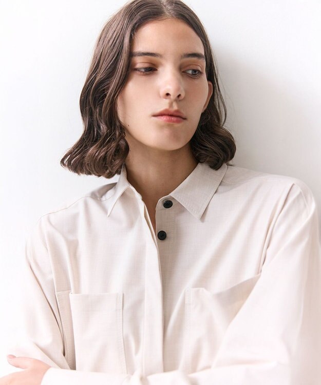 BEIGE， APOPHY / ステッチディテールショートシャツジャケット OatMeal