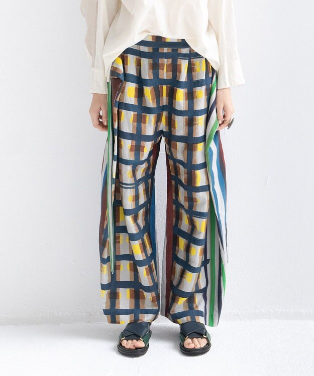 COQ MULTIPLE 前後2WAYパンツ ダークブルーチェック