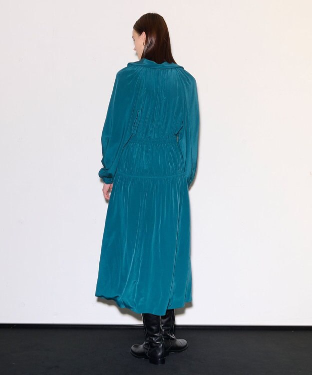 JOSEPH クレープドソワ　ドレス Dark Teal