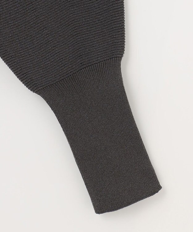 自由区 【洗える】コットンストレッチホールガーメント ニットワンピース グレー系