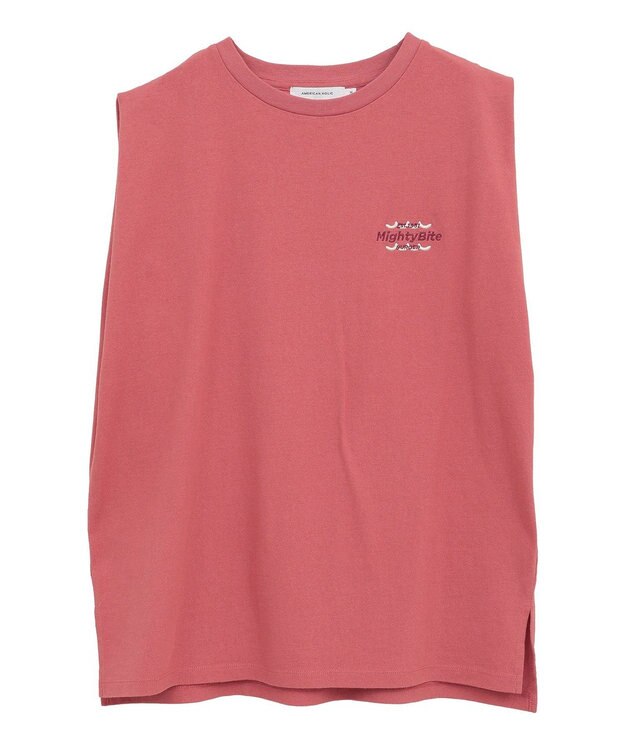 AMERICAN HOLIC ロゴ刺繍ノースリーブプルオーバー Orange