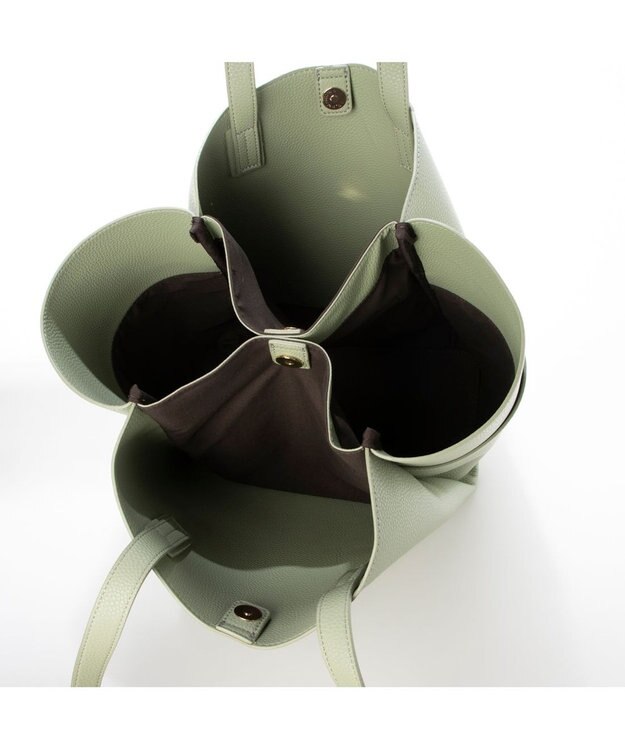 LA BAGAGERIE 【MONICA】収納いっぱいA4トート ライトグリーン