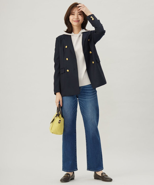 J.PRESS LADIES オックス ダブル テーラードジャケット ネイビー系