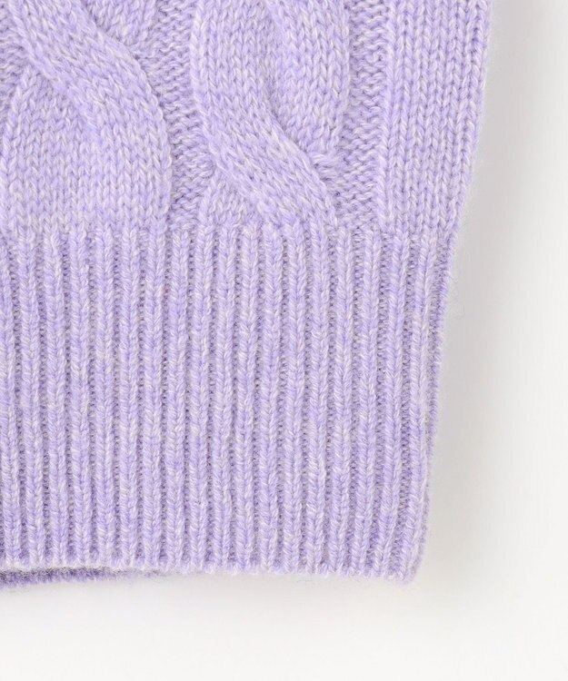 JOSEPH ABBOUD 【カシミヤ混/洗える】カシミヤブレンド ハイネック プルオーバー ニット ライラック系