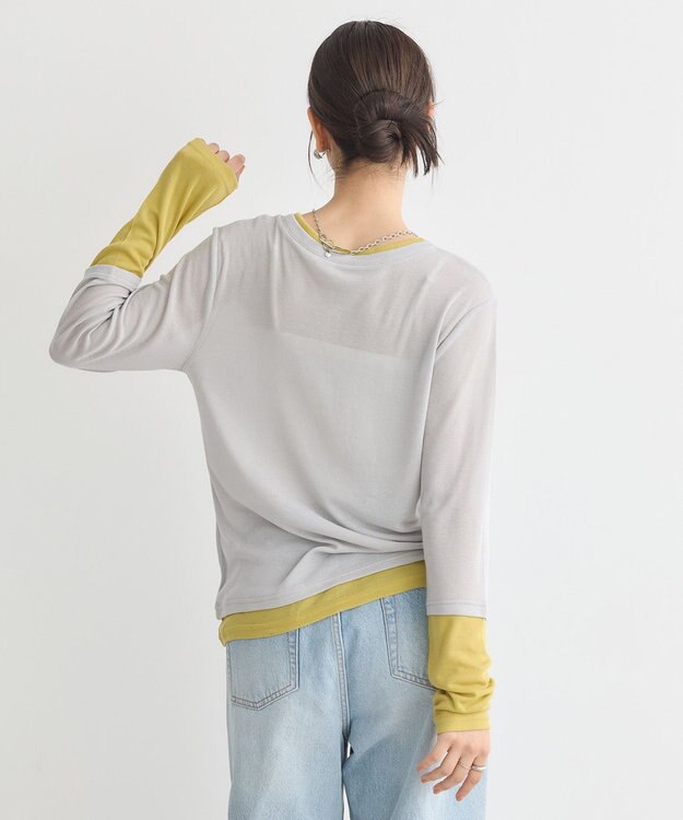 earth music&ecology レイヤードシアープルオーバー Light Gray