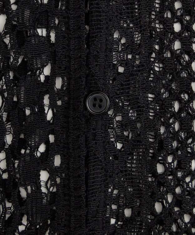 Green Parks ２ＷＡＹリボン付きレースシャツ Black