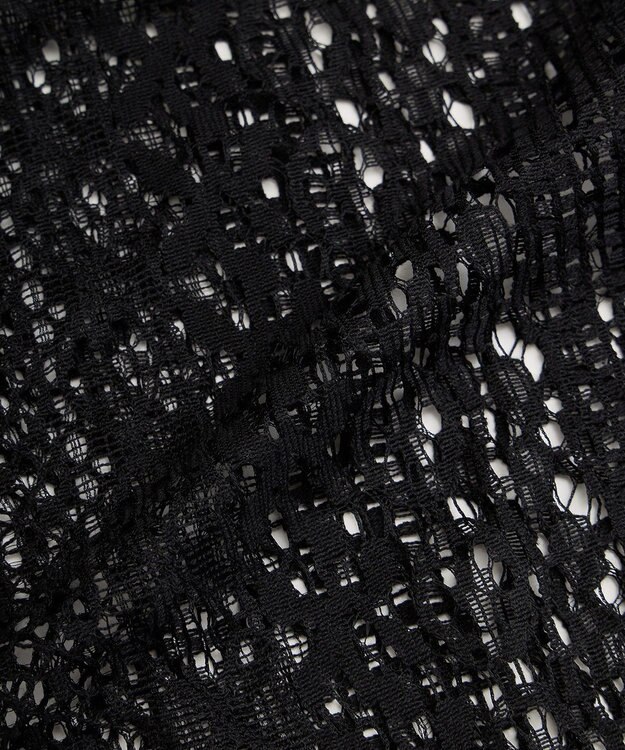 Green Parks ２ＷＡＹリボン付きレースシャツ Black