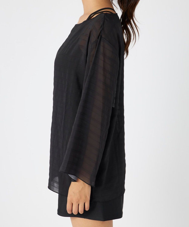 OP／FILA 【Ocean Pacific】シアートップス付き4点セット水着 ブラック