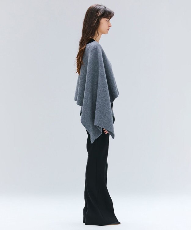 BEIGE， CHICORA / プルオーバーウールニットケープ Md.Gray