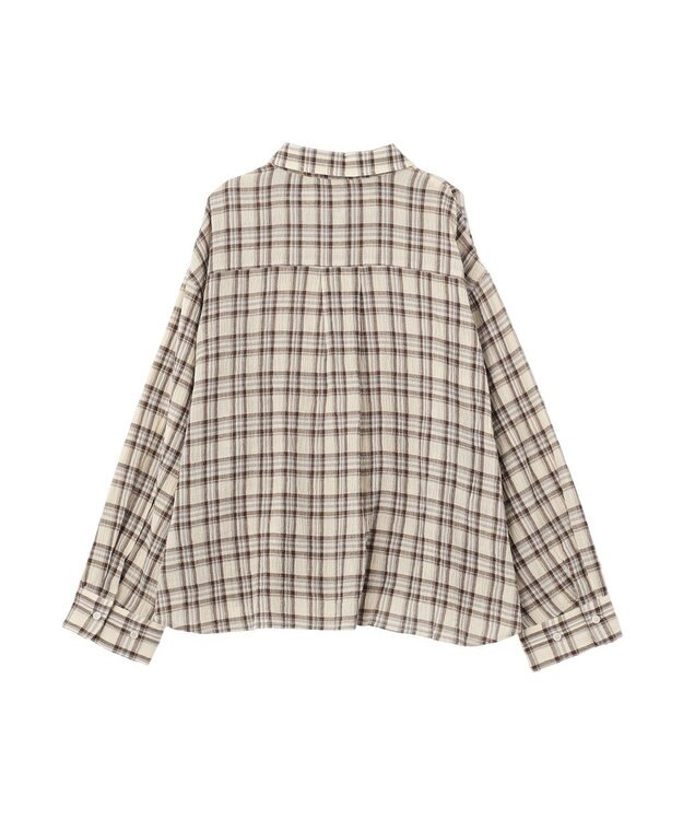 Green Parks スカーフ付チェックシャツ White