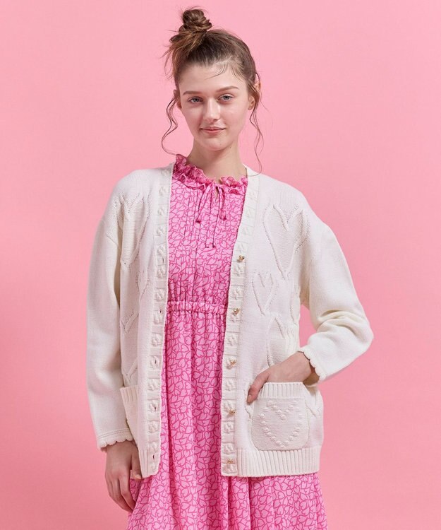 TOCCA 【chayさん着用】HEART HUG KNIT カーディガン アイボリー系