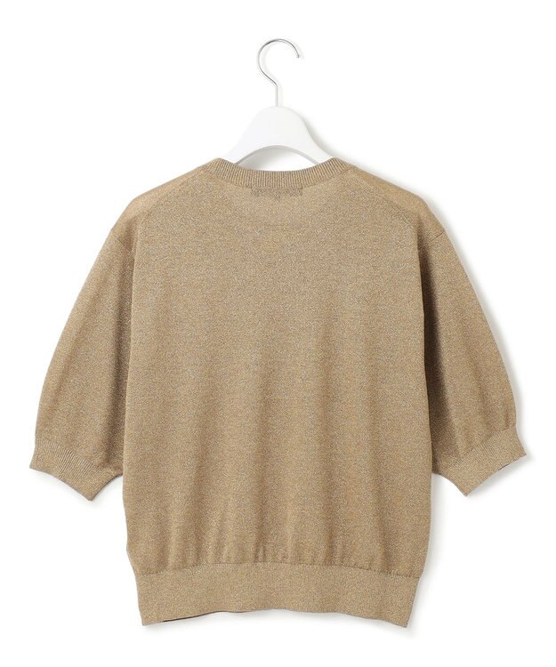 23区 【洗える】オータムメタリック ラメ ニットT ゴールド系