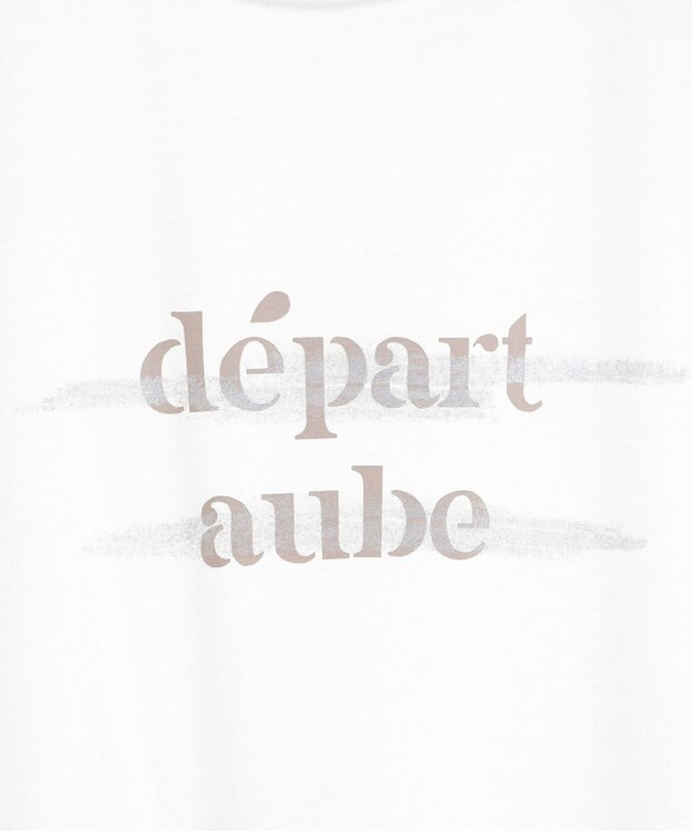 Green Parks 裾レースドッキングカットロゴチュニック Off White