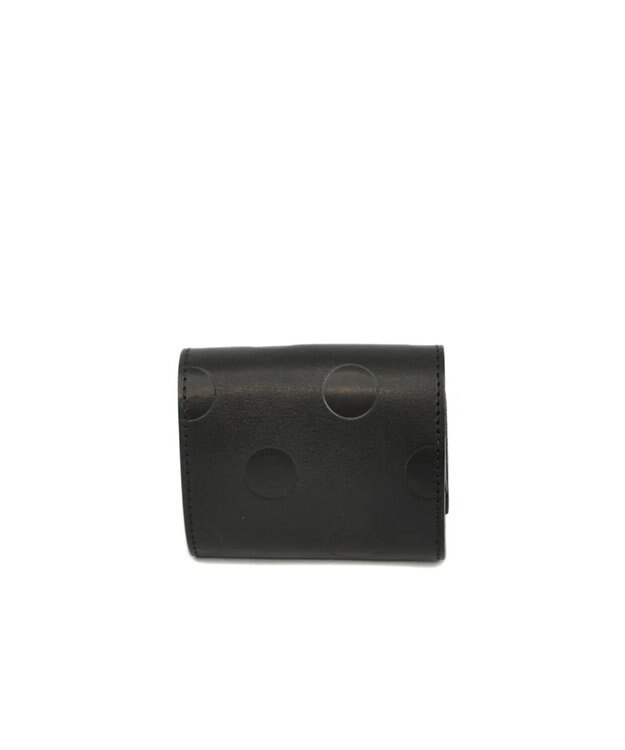 UNBILLION perche 姫路レザーかぶせミニウォレット ブラックドット