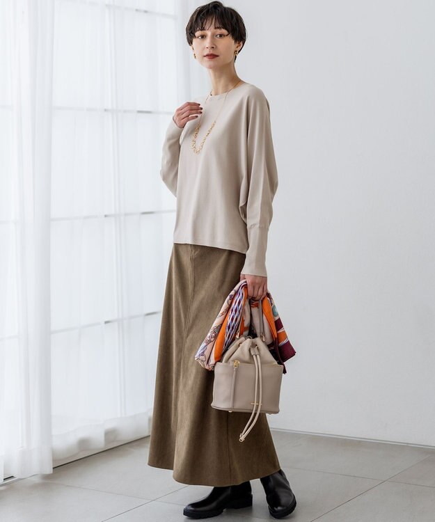 23区 スエード コンビ ドロスト バッグ ベージュ系