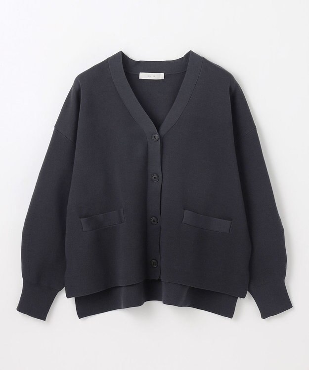 ANY L ミラノリブニットカーディガン チャコール