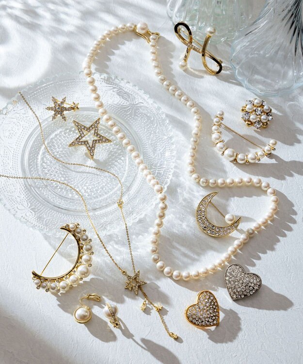 組曲 ウェーブラインブローチ ゴールド系