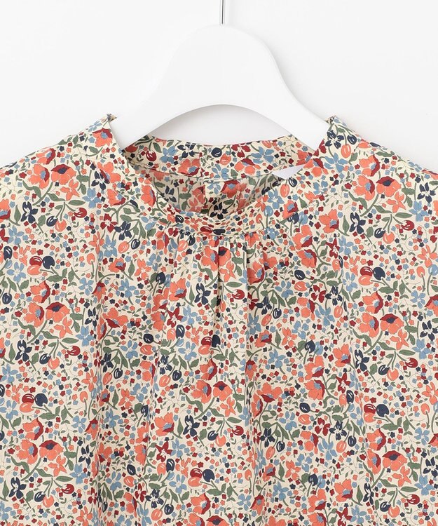 J.PRESS LADIES S 【洗える】LIBERTY Pepper&Coward スタンドカラー ブラウス ベージュ系5