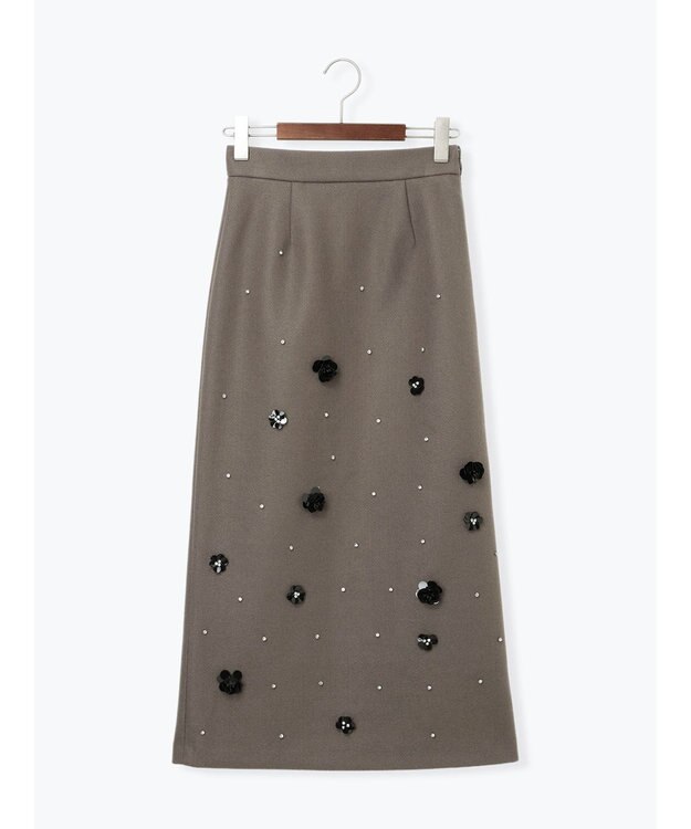 Te chichi ビジューデザインナロースカート《2025winter catalog item》 モカ