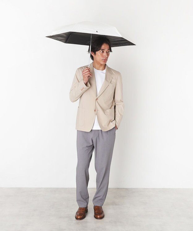 MOONBAT 【WEB限定】POLO RALPH LAUREN(ポロ ラルフローレン) 晴雨兼用日傘 折りたたみ傘 コンパクト PPワンポイント刺繍 一級遮光 遮熱 UV オフホワイト