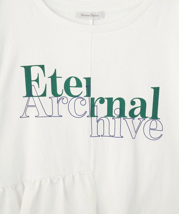 Green Parks アソート柄ドッキングプルオーバー White