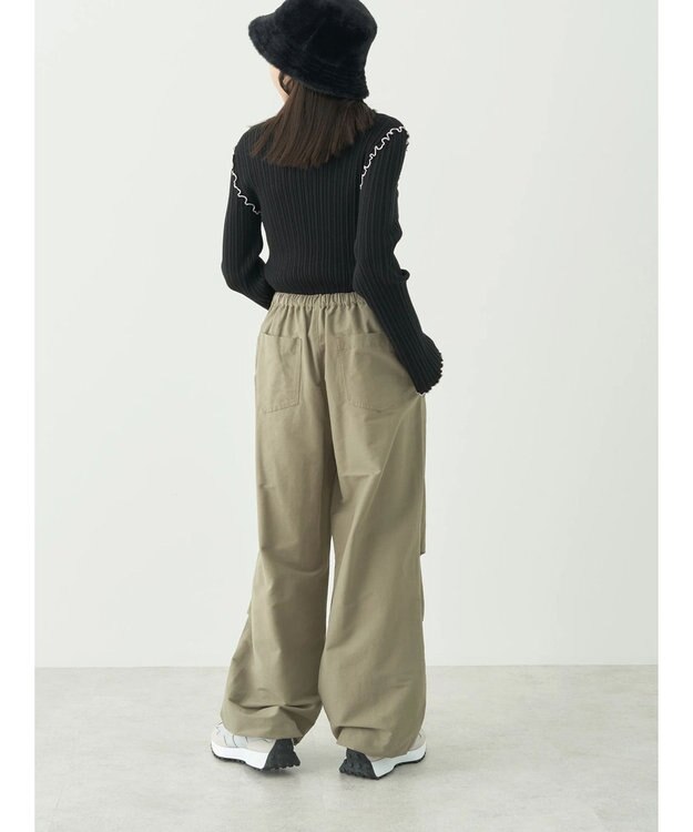 earth music&ecology バルーンシルエットパンツ Khaki