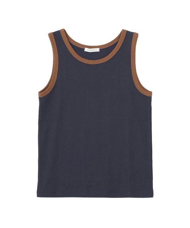 Green Parks 【適ON】配色タンクトップ Navy