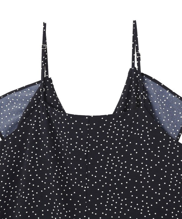 Green Parks フリルサロペット Dot Navy