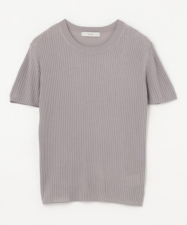 ANY 【2SET】ニットツインセット（半袖ニット＋Vネックカーデ） ライトグレー