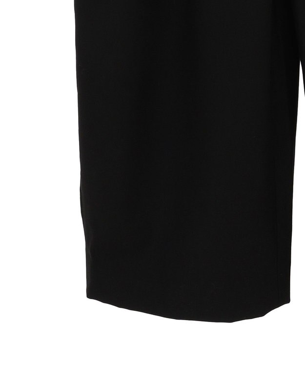 Green Parks コサージュ付レースペプラムロンパース Black