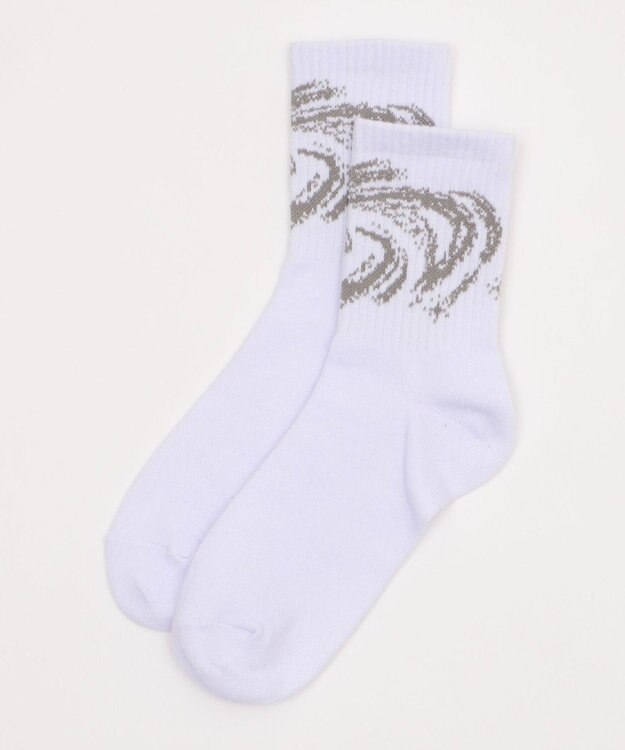 WEGO グラフィックデザインソックス ホワイト