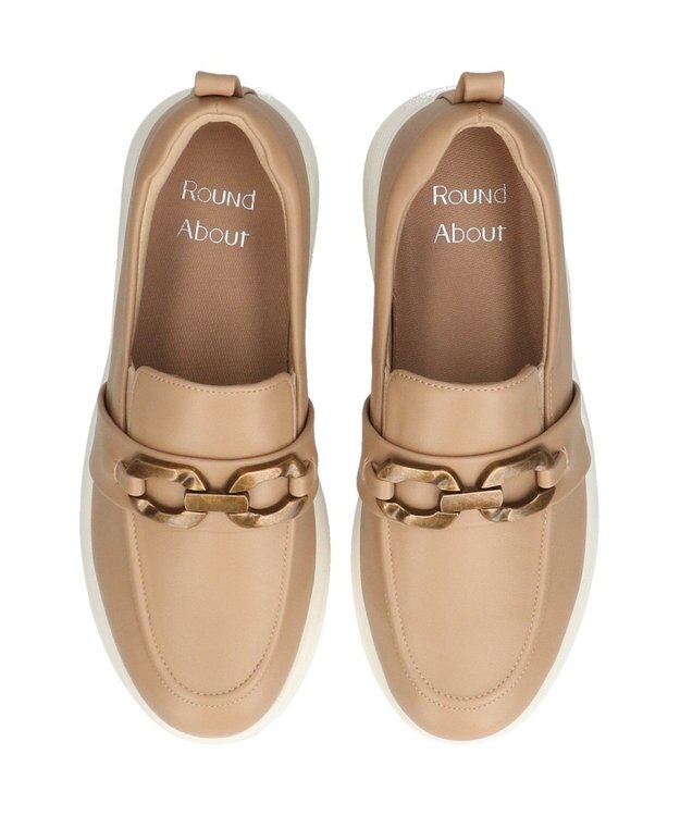 Bridget Birkin 【Round About】メタル飾りローファースニーカー ベージュ