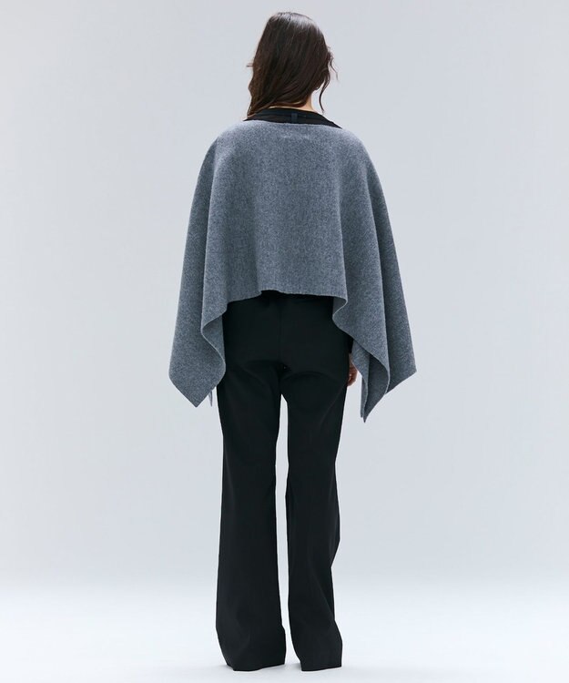 BEIGE， CHICORA / プルオーバーウールニットケープ Md.Gray