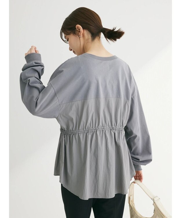 Green Parks ドロストドッキング長袖プルオーバー Gray