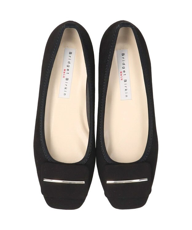 Bridget Birkin 【Bridget Birkin walk】バックルモチーフウォーキングパンプス ブラックスウェード
