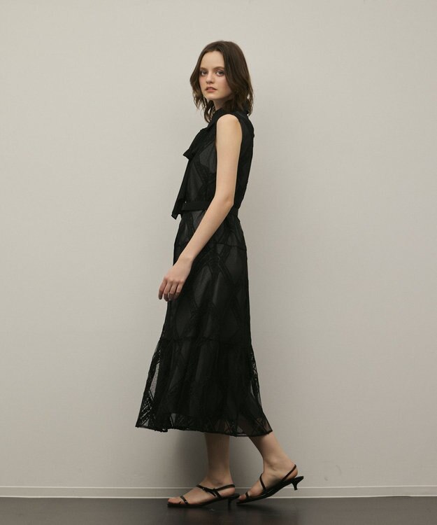GRACE CONTINENTAL チュールレースワンピース ブラック