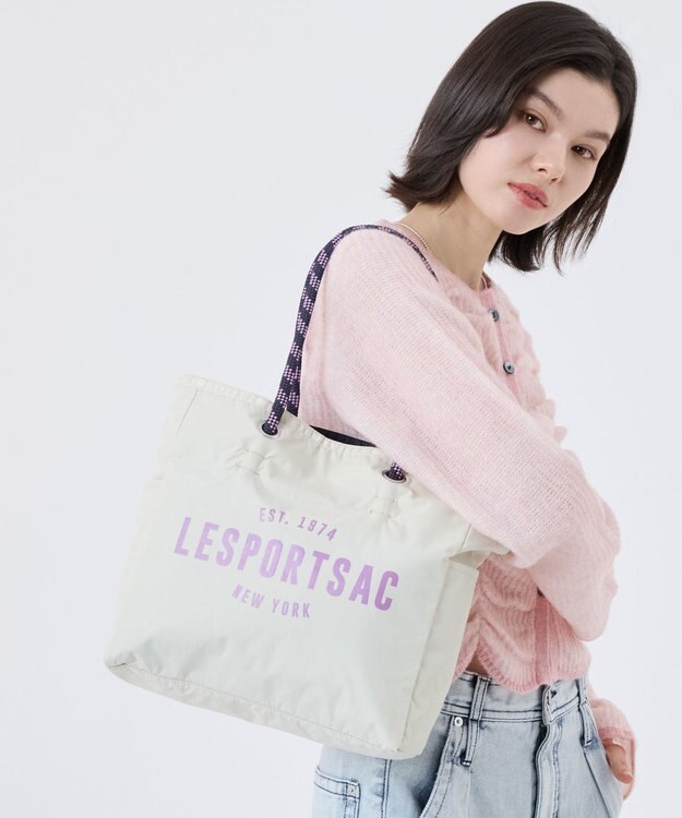 LeSportsac ML 2 WAY TOTE        /2ウェイビスケットベージュ/ディープシー 2ウェイビスケットベージュ/ディープシー