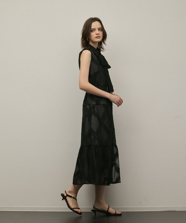GRACE CONTINENTAL チュールレースワンピース ブラック