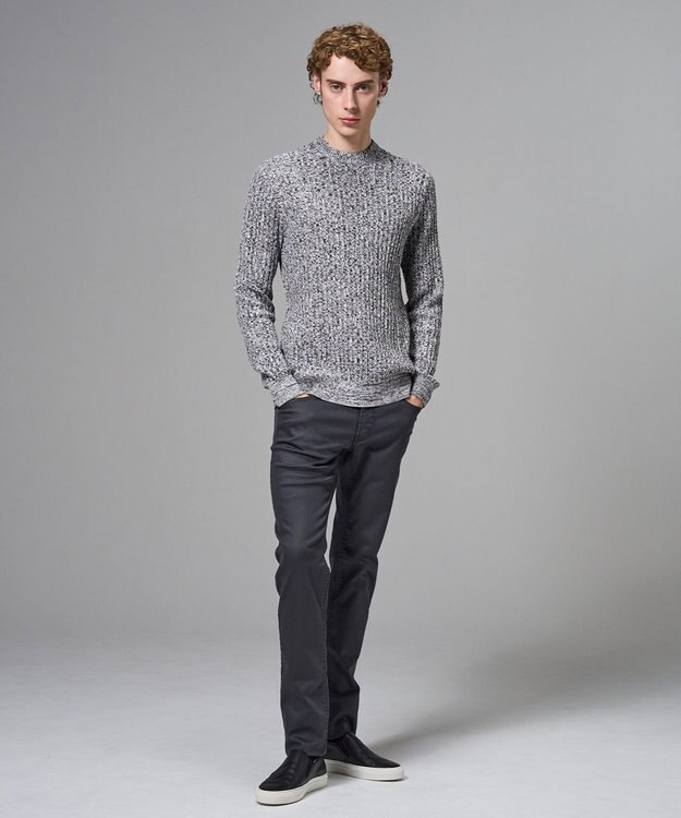 JOSEPH HOMME 【新柄】シルクバルキー クルーネックニット ライトグレー系