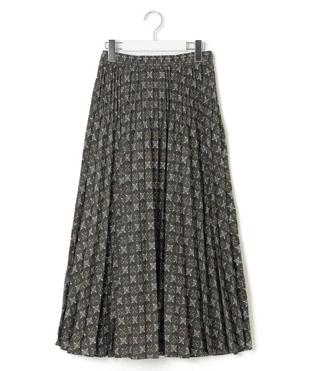 J.PRESS YORK STREET 【WOMEN】タイルプリント プリーツスカート グレー系5