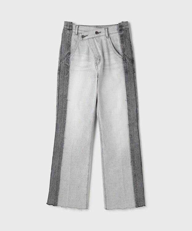 GRACE CONTINENTAL リメイクフレアデニムパンツ ブラック