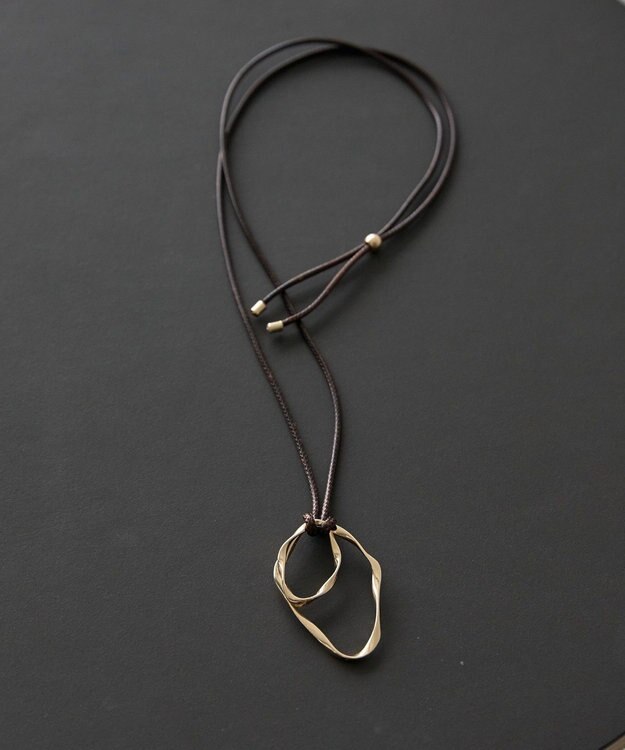 AMERICAN HOLIC ダブルメタル スライドロングネックレス Gold